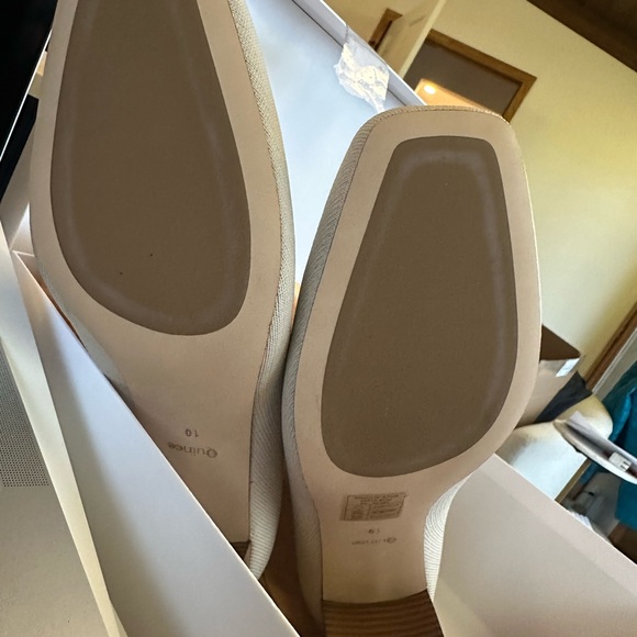 Quince Eco Knit Heeled Bootie in Cream Size 10 - Picture 5 of 9